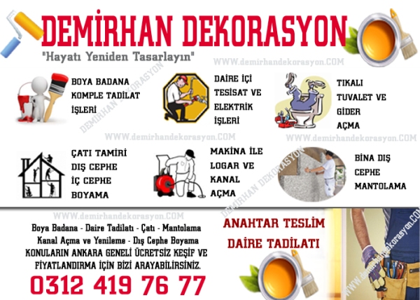 Ankara Ev Dekorasyon Firmaları